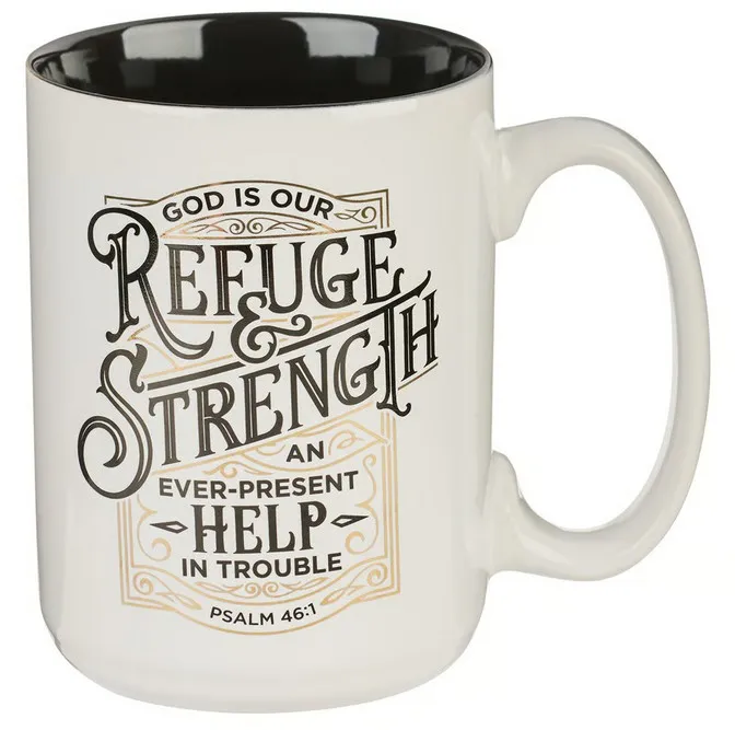 Tasse - Gott ist unsere Zuflucht und Stärke - weiss, 414ml