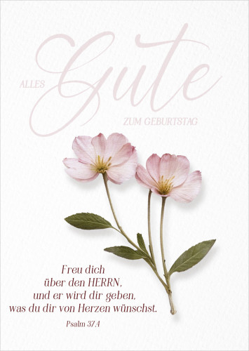 Postkarte Alles Gute zum Geburtstag - Psalm 37,4