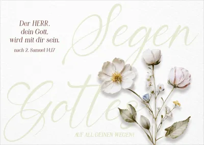 Postkarte Gottes Segen - nach 2. Samuel 14,17