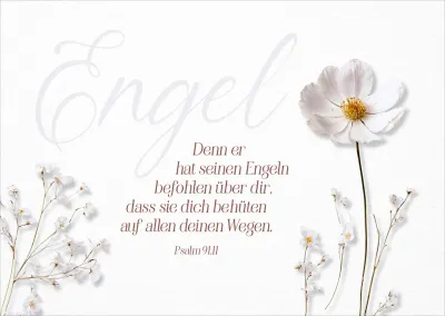 Postkarte Engel - Psalm 91,11