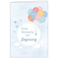 Gute Wünsche zur Segnung - Faltkarte Segnung mit Umschlag