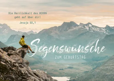 Postkarte Segenswünsche zum Geburtstag - Jesaja 60,1