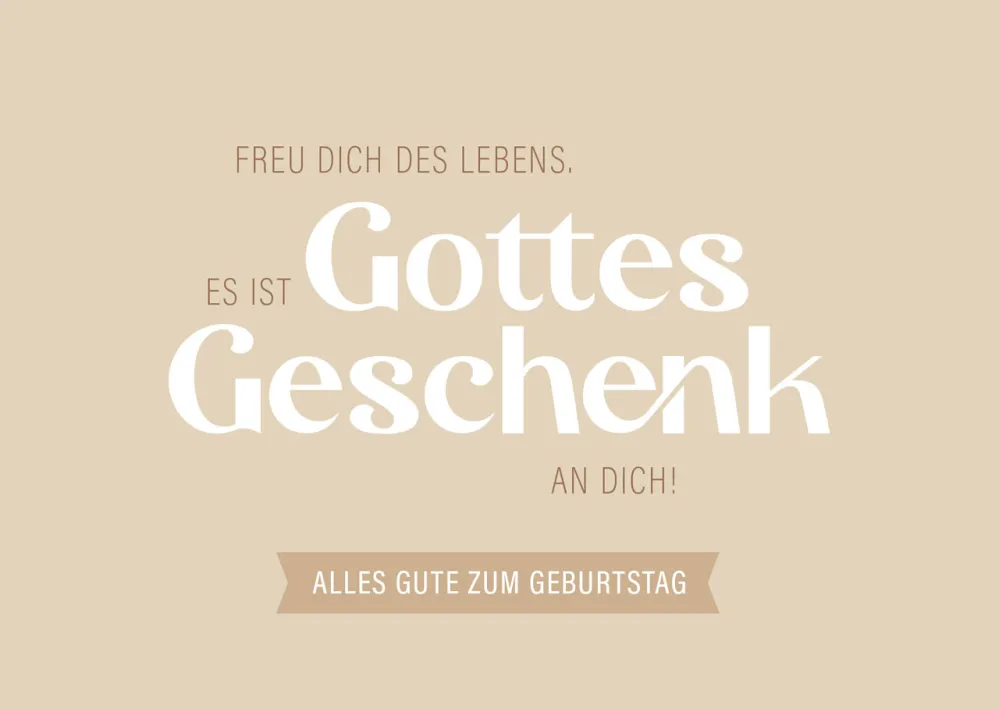 Postkarte Gottes Geschenk an Dich - Johannes 10,10