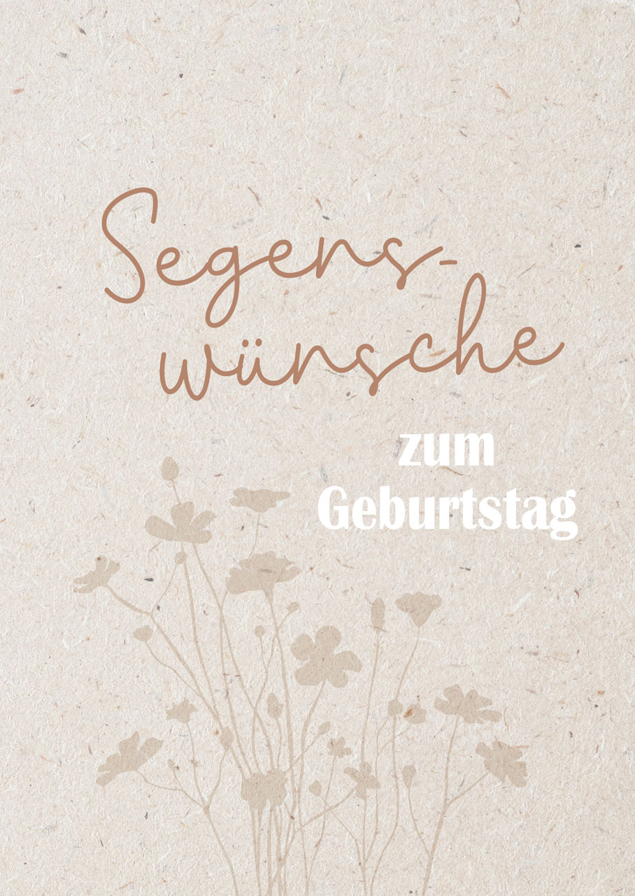 Postkarte Segenswünsche zum Geburtstag - siehe 1. Korinther 10