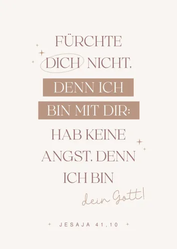 Postkarte Jahreslosung 2027 - Jesaja 41,10