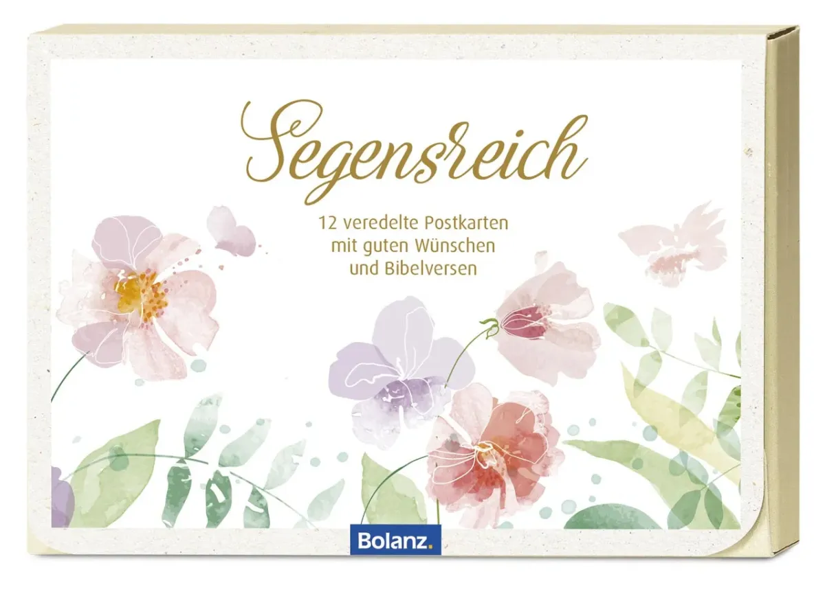 Postkartenbox Segensreich - 12 verschiedene Postkarten in einer Box mit Magnetverschluss