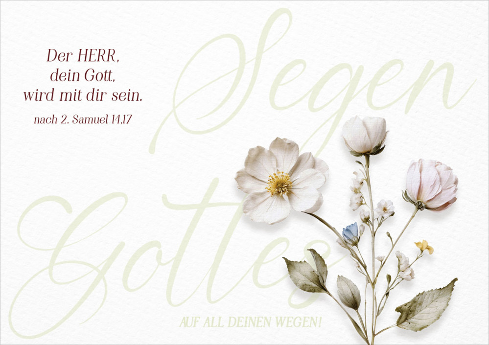 Faltkarte Gottes Segen - nach 2. Samuel 14,17