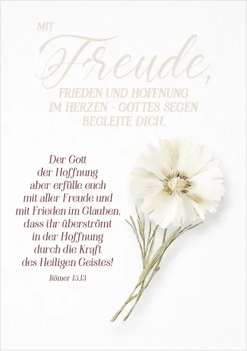 Faltkarte Freude - Römer 15,13
