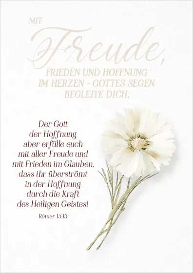 Faltkarte Freude - Römer 15,13