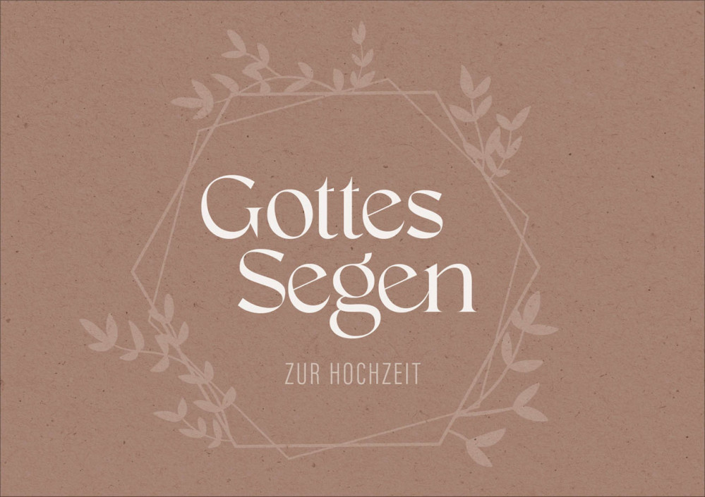 Faltkarte Gottes Segen zur Hochzeit - Römer 13,8