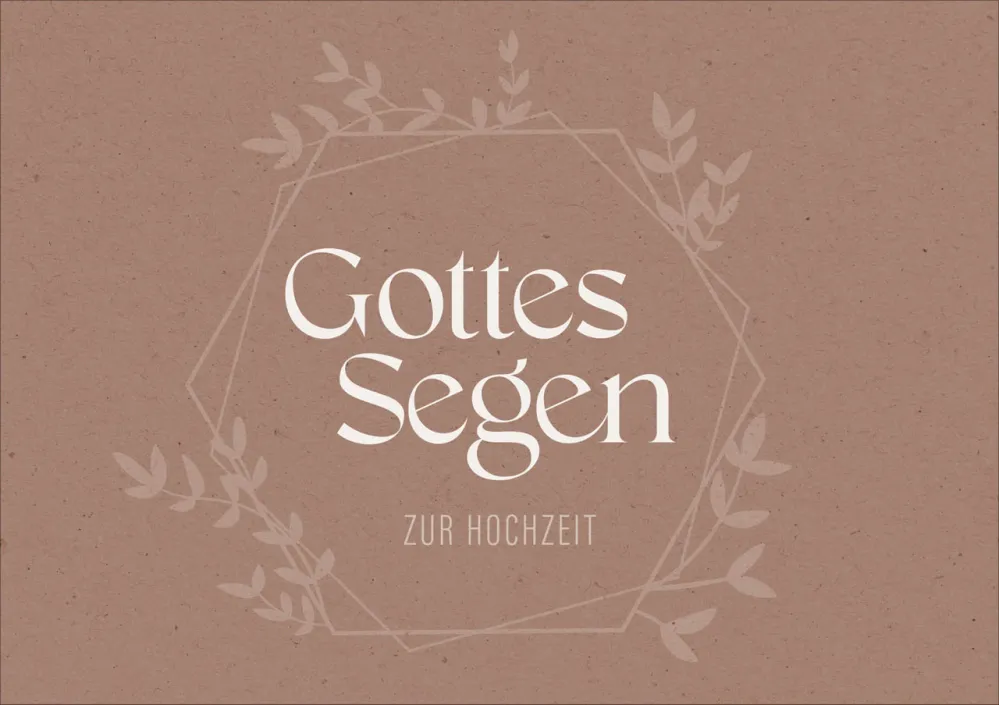 Faltkarte Gottes Segen zur Hochzeit - Römer 13,8