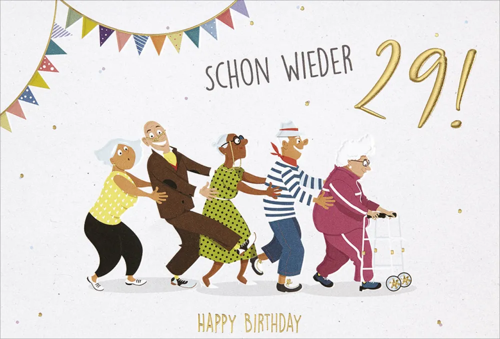 Faltkarte Schon wieder 29! - nach Jesaja 40,31