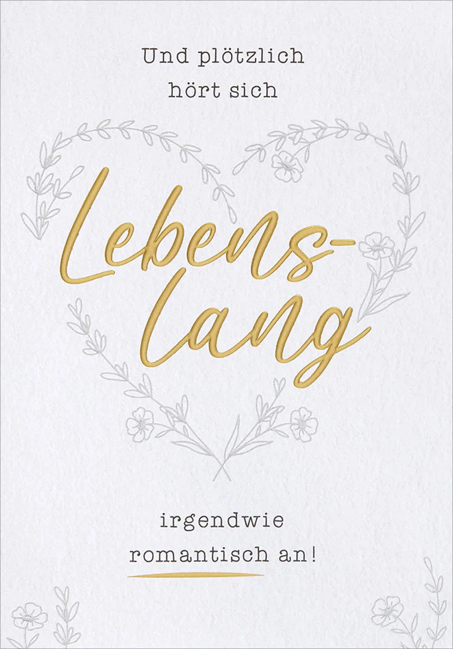 Faltkarte Hochzeit Lebenslang - Ruth 1,16