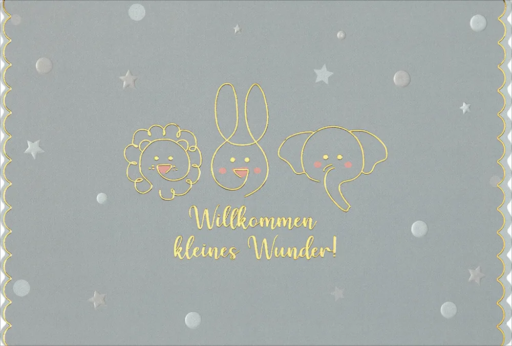 Faltkarte Geburt Willkommen kleines Wunder - Psalm 139,16