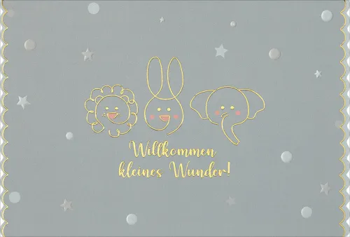 Faltkarte Geburt Willkommen kleines Wunder - Psalm 139,16