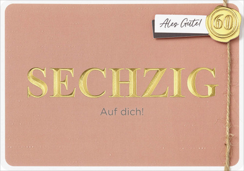 Faltkarte Geburtstag 60 - nach Jesaja 43,4