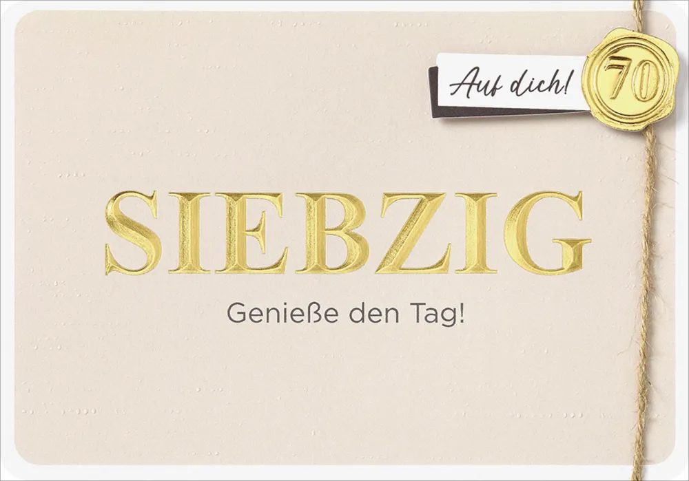 Faltkarte Geburtstag 70 - Psalm 139,5