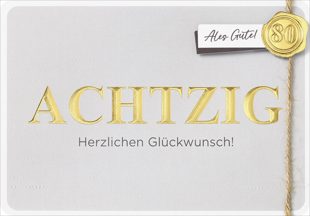 Faltkarte Geburtstag 80 - nach 4. Mose 6,24-26