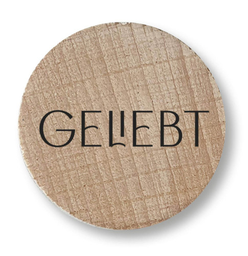Holzmagnet Geliebt