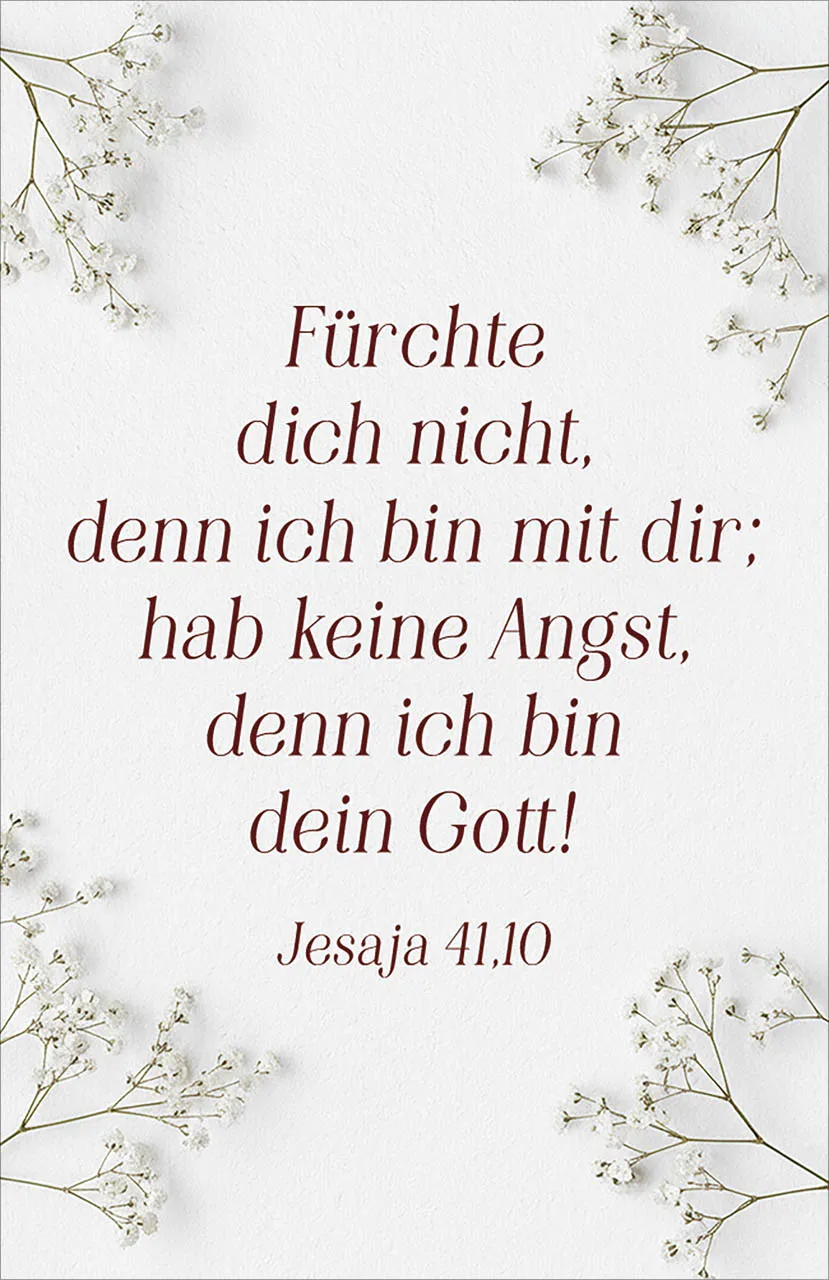 Poster A3 Jahreslosung 2027 Blumen - Jesaja 41,10