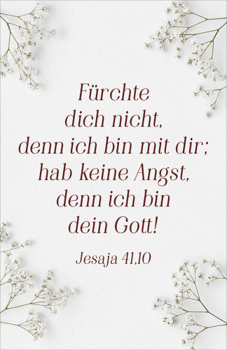 Poster A3 Jahreslosung 2027 Blumen - Jesaja 41,10