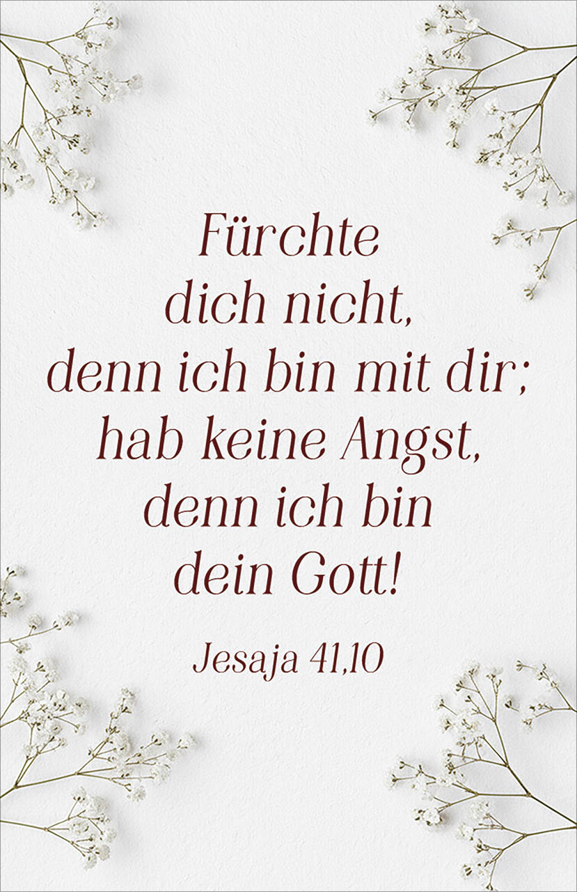 Poster A2 Jahreslosung 2027 Blumen - Jesaja 41,10