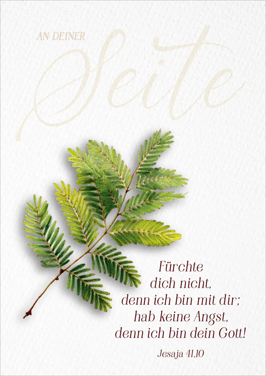 Poster A4 Jahreslosung 2027 Zweig - Jesaja 41,10