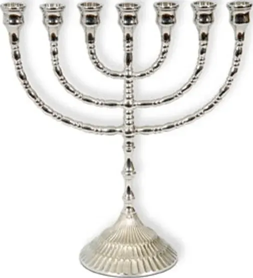 MENORAH CA 30 CM SILBERFARBEN OHNE KERZEN