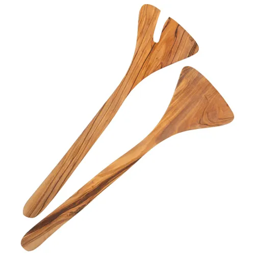 Gott sorgt für dich - Salatbesteck 2-teilig (Olivenholz)