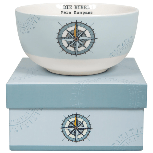 Die Bibel - Mein Kompass - Müslischale Kompass - Fassungsvermögen ca. 0,4 l - in Geschenkbox