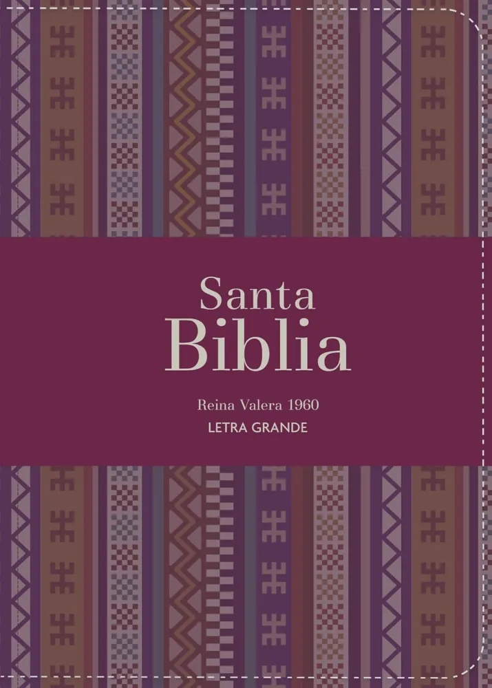 Espagnol, Bible, Reina Valera 1960, compacte, grands caractères, similicuir bordeaux, motif tissu...