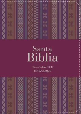 Espagnol, Bible, Reina Valera 1960, compacte, grands caractères, similicuir bordeaux, motif tissu...