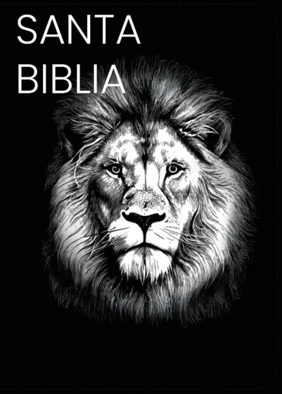 Espagnol, Bible, Reina Valera 1960,  compacte, grands caractères, similicuir noir motif lion -...