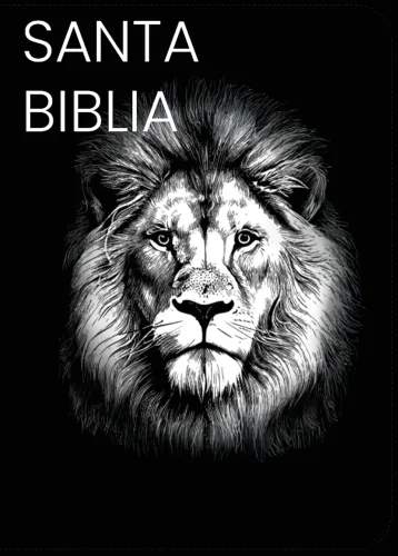 Espagnol, Bible, Reina Valera 1960,  compacte, grands caractères, similicuir noir motif lion -...