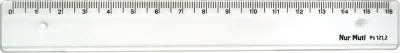 Nur Mut - Lineal 16 cm (Kunststoff)