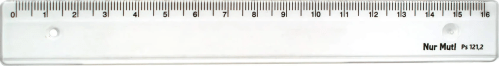 Nur Mut - Lineal 16 cm (Kunststoff)