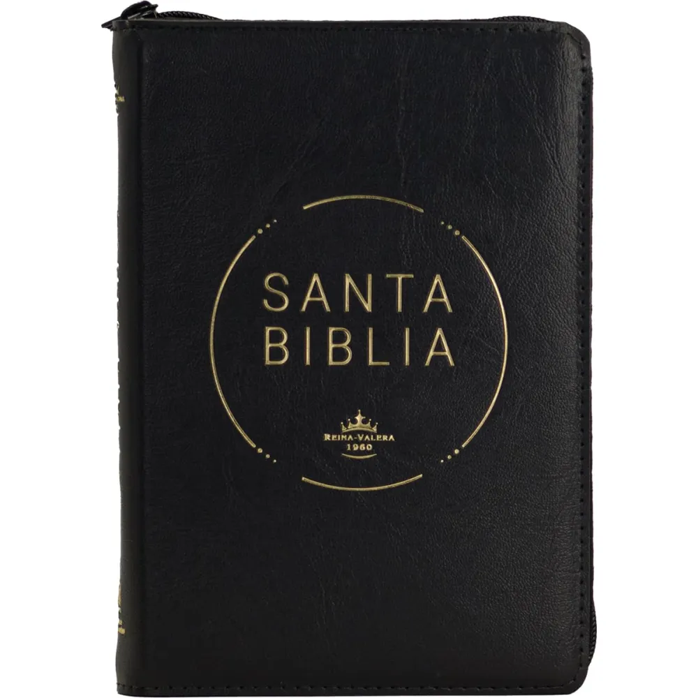 Espagnol, Bible, Reina Valera 1960, compacte, grands caractères, similicuir noir, avec onglets et...