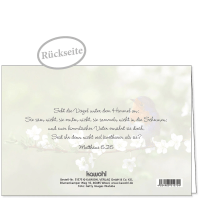 Faltkarte - Gottes Segen zum Geburtstag - Vogel - mit Umschlag