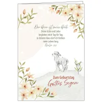 Faltkarte - Zum Geburtstag Gottes Segen - Psalm 23 - mit Umschlag