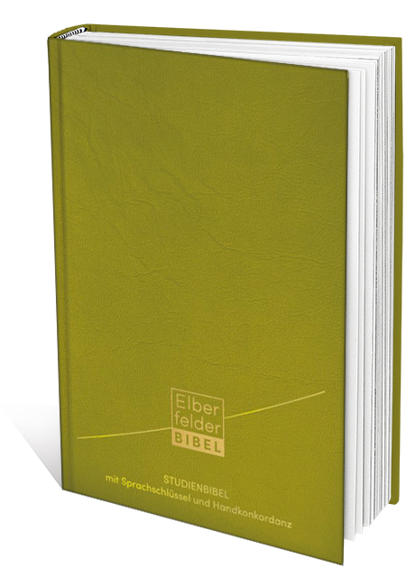 Elberfelder Studienbibel mit Sprachschlüssel und Handkonkordanz - Kunstleder grün, Schreibrand,...