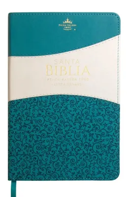Spanisch, Bibel Reina Valera, Taschenformat - gebunden Kunstleder blau, Griffregister,...