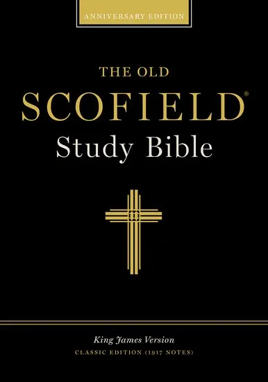 Anglais, Bible d'étude Old Scofield King James Version, cuir de bœuf, noir