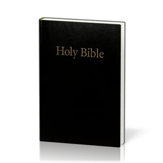 Anglais, Bible King James Version, moyen modèle, rigide, noire