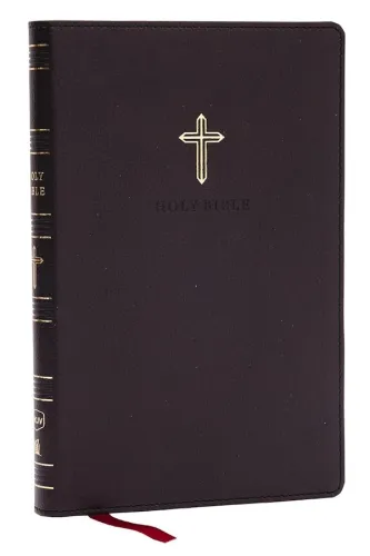 Anglais, Bible, similicuir noir, paroles de Jésus en rouge - NKJV Holy Bible, Ultra Thinline,...
