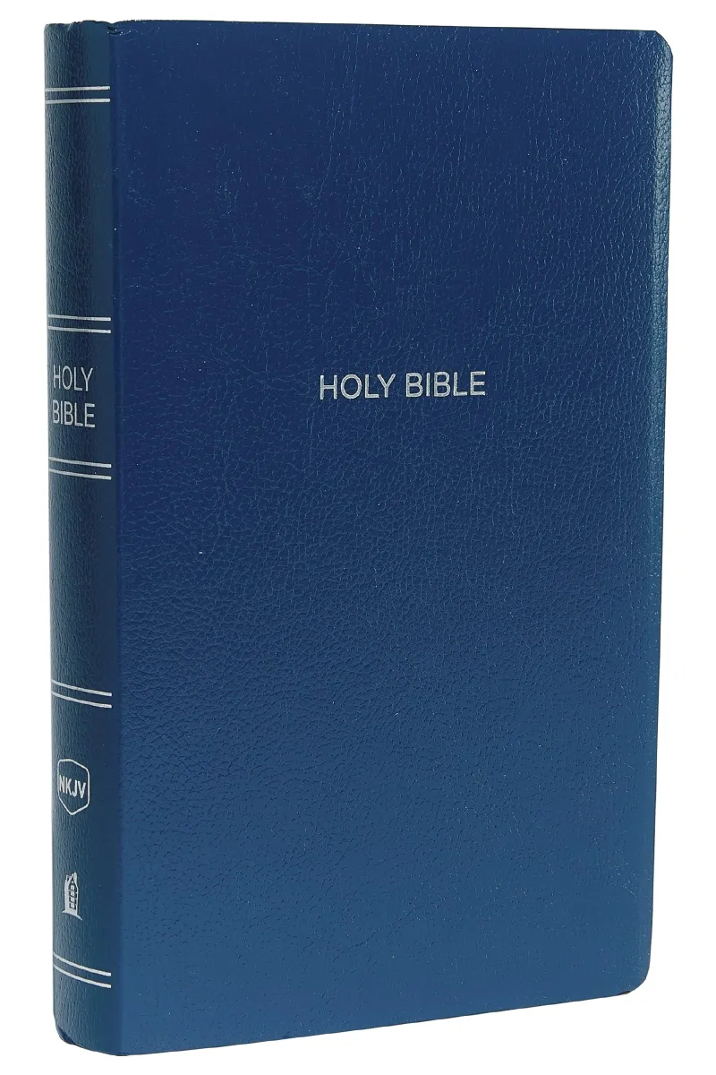 Anglais, Bible, NKJV, Gift & Award, similicuir, bleu-marine