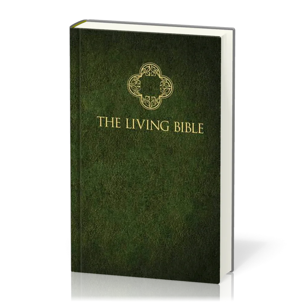 Anglais, Bible The Living Bible, matelassée, verte