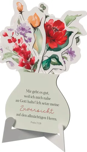 Ein Strauß voller Segen - Karten - Karten in Blumenform zum Aufstellen mit ermutigenden Bibelversen