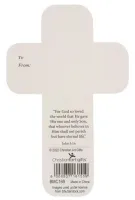 Minikarte - He is risen / Er ist auferstanden - braun, Kreuz