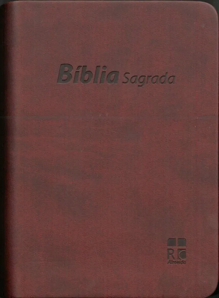 Portugais, Bible Almeida Révisée et Corrigée, petit format, cartonnée, grenat