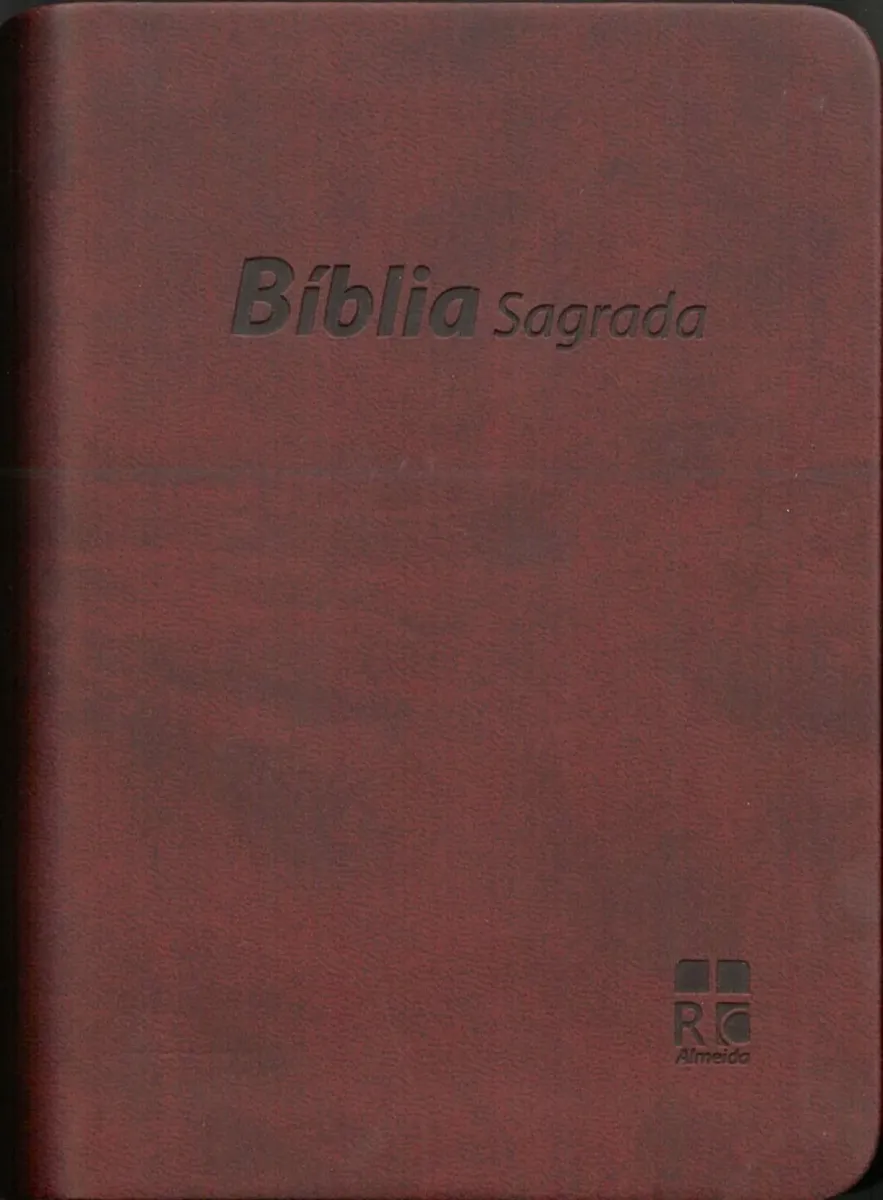 Portugais, Bible Almeida Révisée et Corrigée, petit format, cartonnée, grenat